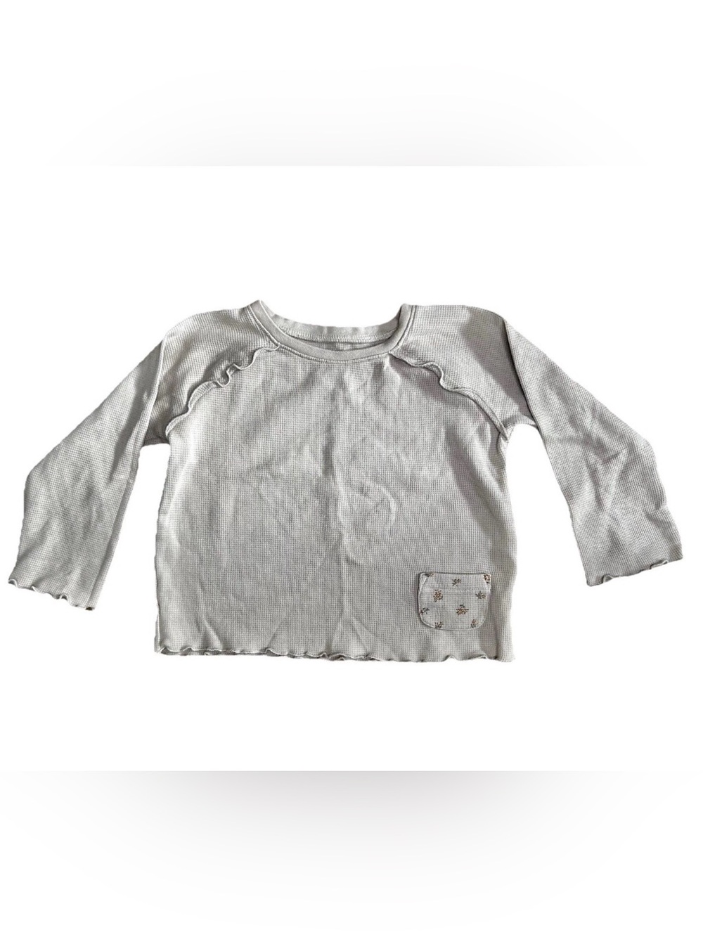 Easy Peasy 3/4 sleeve cream top with pockets - Size 4T